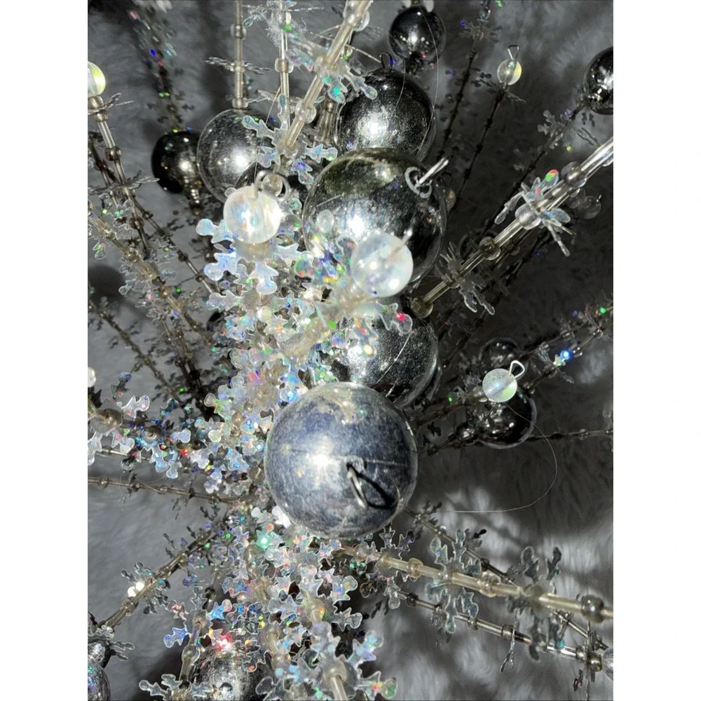 Pier 1 One Imports Christmas Tree Garland Sticks Silver NEW Gift Holiday NWT